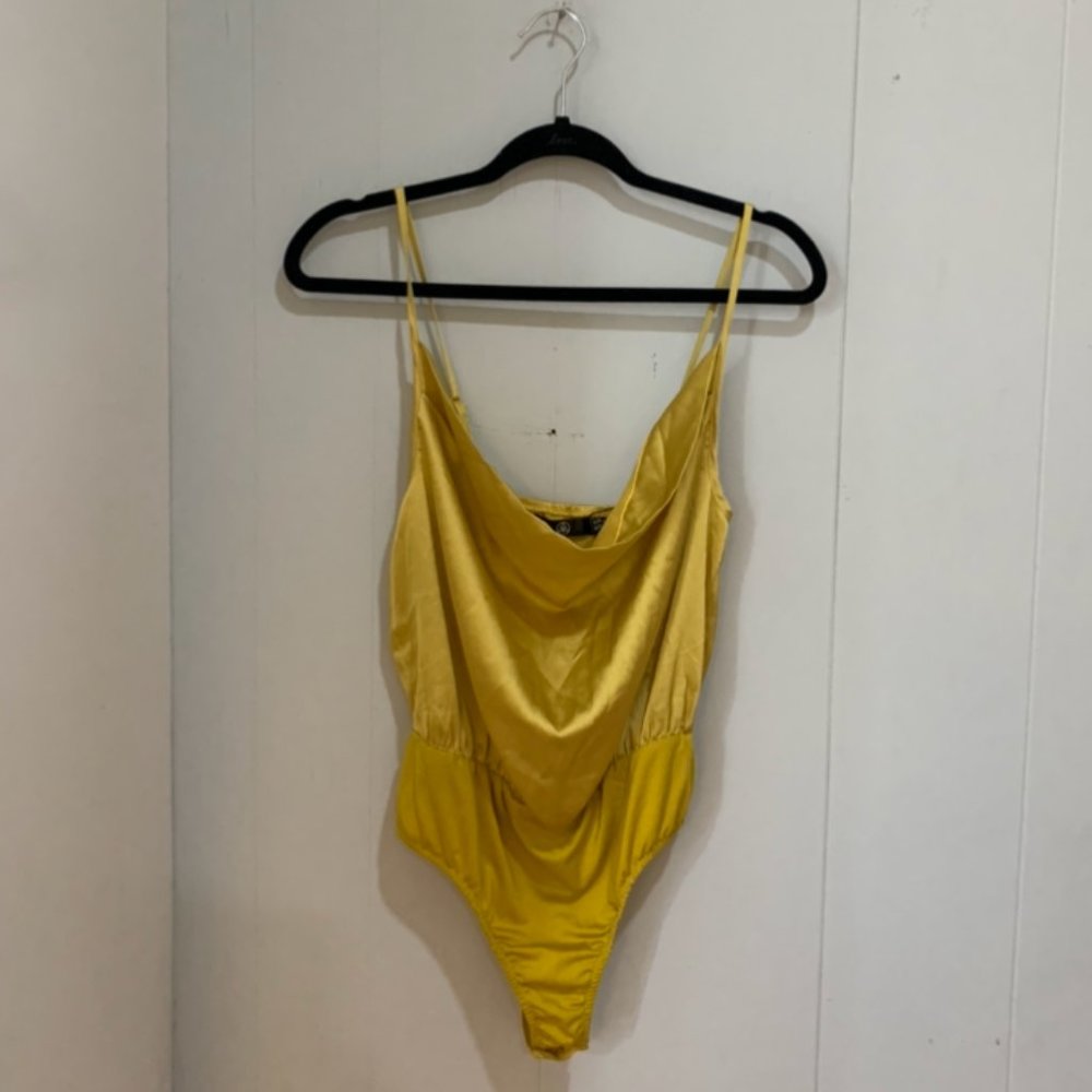 Missguided Yellow Bodysuit